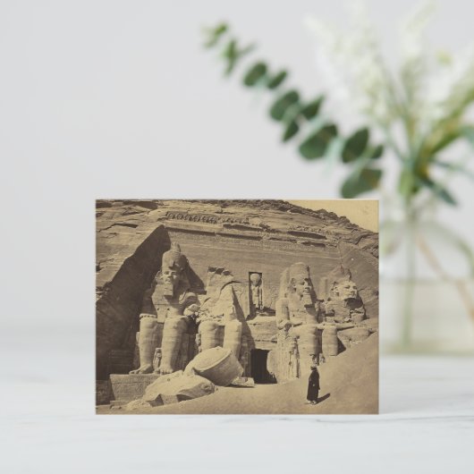 巨大な姿、アブ素晴らし・サンブルの神殿 ポストカード (スタンド正面)