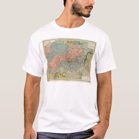 巨大な山の特別な地図 Tシャツ (正面)