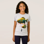 巨大な岩の魚と小さなダイバー - 詳細な海の概念 Tシャツ (正面フル)