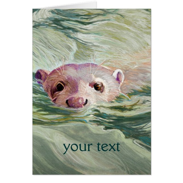 巨大な川カワウソのファインアート (正面)