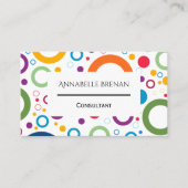 巨大な幾何学円パターはっきりしたン 名刺 (正面)