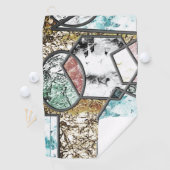 巨大な幾何学的な形状風変わりと強いテクスチャ ゴルフタオル (インサイチュ)