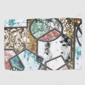 巨大な幾何学的な形状風変わりと強いテクスチャ ゴルフタオル (横)