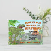 巨大な恐竜ジャングル火山の誕生パーティー 招待状 (スタンド正面)