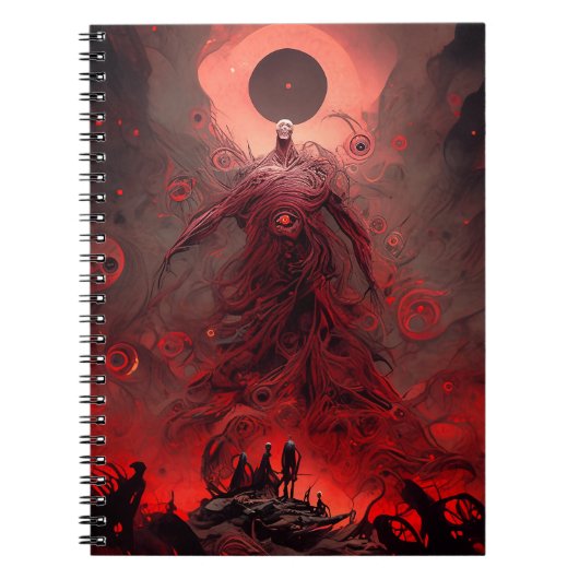 巨大な悪魔の生き物の暗いファンタジー恐怖 ノートブック (正面)
