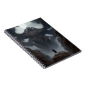 巨大な悪魔の生き物の暗いファンタジー恐怖 ノートブック (右側)