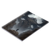 巨大な悪魔の生き物の暗いファンタジー恐怖 ノートブック (左側)