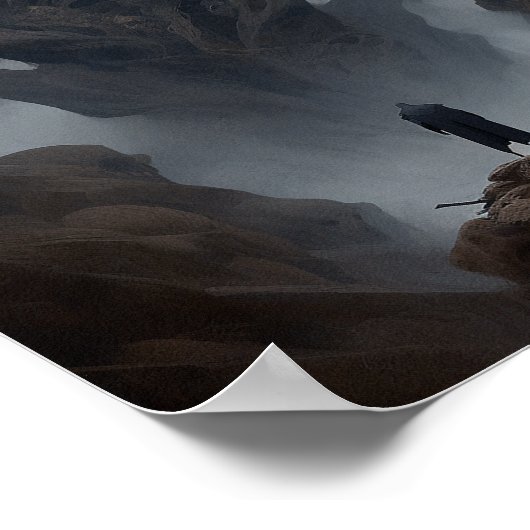 巨大な悪魔の生き物の暗いファンタジー恐怖 ポスター (角)