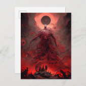 巨大な悪魔の生き物の暗いファンタジー恐怖 ポストカード (正面/裏面)