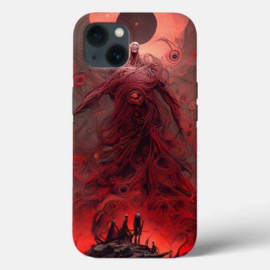 巨大な悪魔の生き物の暗いファンタジー恐怖 Case-Mate iPhoneケース (裏面)