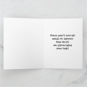 巨大な感謝エキストラサイズ8 x 10カード サンキューカード (内部)