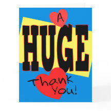 巨大な感謝エキストラサイズ8 x 10カード