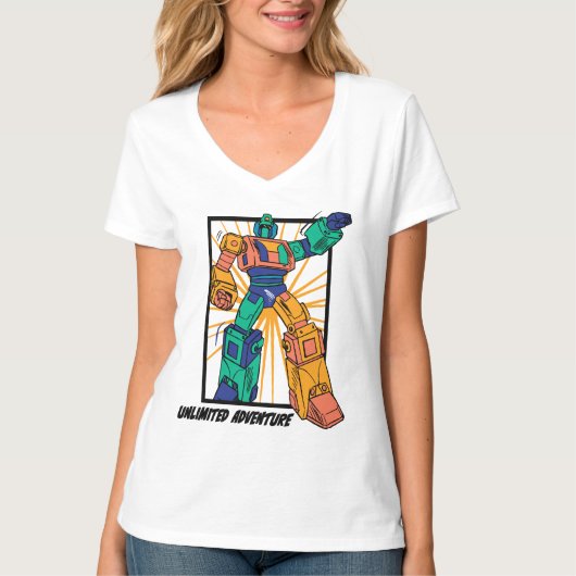 巨大な戦士ロボット: 無限の冒険 Tシャツ (正面)