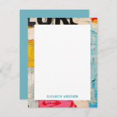 巨大な抽象芸術モダンパーソナライズされた ノートカード (正面/裏面)