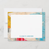 巨大な抽象芸術モダンパーソナライズされた ノートカード (正面)