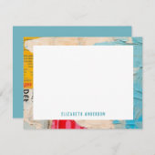 巨大な抽象芸術モダンパーソナライズされた ノートカード (正面/裏面)