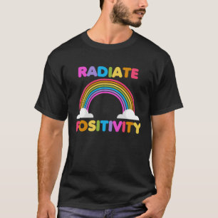 巨大な放射能の陽性レインボーインスピレーション Tシャツ