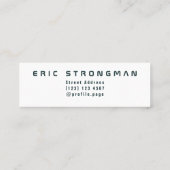 巨大な文字カバーを立てて下さい スキニー名刺 (裏面)