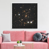 巨大な日が差すことクラスタ内の銀河系アーク キャンバスプリント (インサイチュ (リビング))