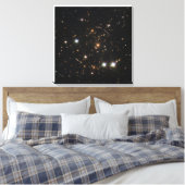 巨大な日が差すことクラスタ内の銀河系アーク キャンバスプリント (インサイチュ (寝室))