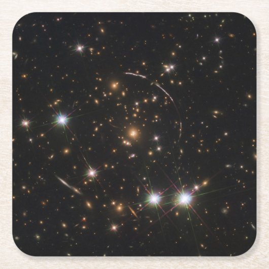 巨大な日が差すことクラスタ内の銀河系アーク スクエアペーパーコースター (正面)