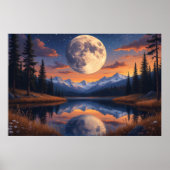 巨大な月: 夜の静思 ポスター (正面)