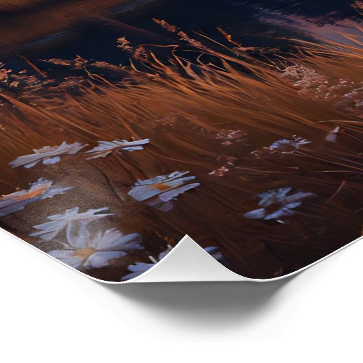 巨大な月：夜反射 ポスター (コーナー)