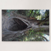 巨大な木と瞑想洞窟/古代の森 ジグソーパズル (横)