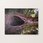 巨大な木、瞑想の洞窟/日没の森 ジグソーパズル (横)