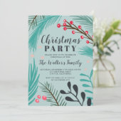 巨大な枝のミスティルテーの緑のクリスマス 招待状 (スタンド正面)