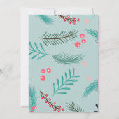 巨大な枝のミスティルテーの緑のクリスマス 招待状 (裏面)