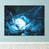 巨大な氷窟 キャンバスプリント (インサイチュ (ウッドフロア))