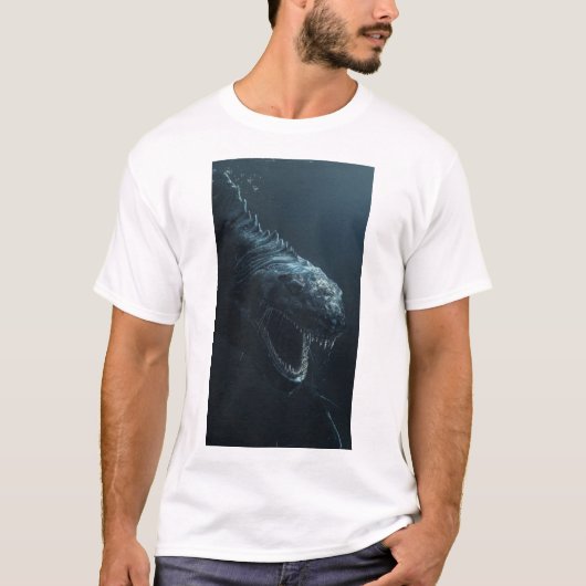 巨大な海の怪物1000メートル長Tシャツ Tシャツ (正面)