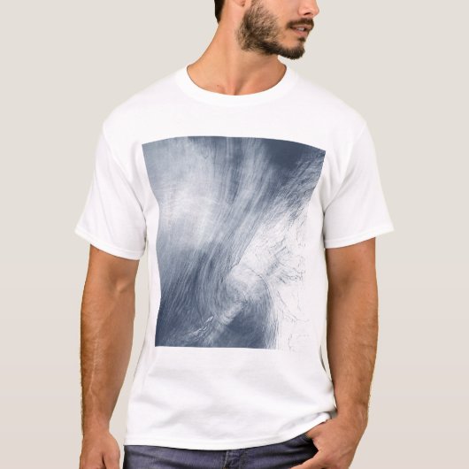 巨大な渦が海上で渦巻く Tシャツ (正面)