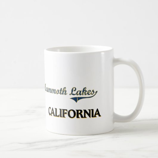 巨大な湖カリフォルニア都市クラシック コーヒーマグカップ (右)