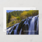 巨大な滝の中国九寨溝 ポストカード (正面/裏面)