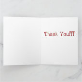 巨大な漫画のダックスフントのサンキューカード サンキューカード (内部)