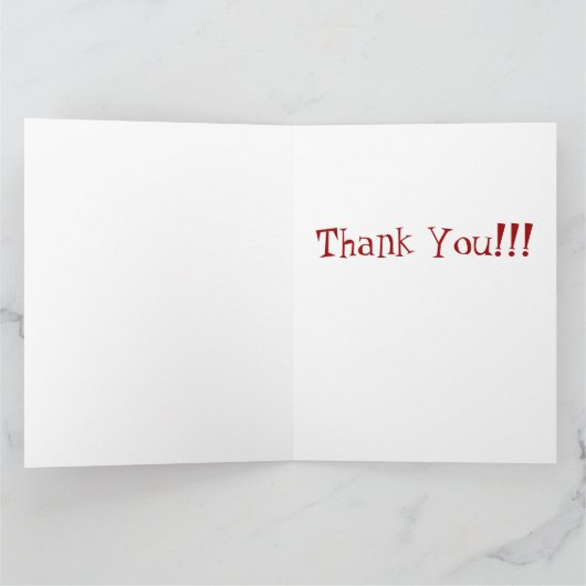 巨大な漫画のダックスフントのサンキューカード サンキューカード (内部)