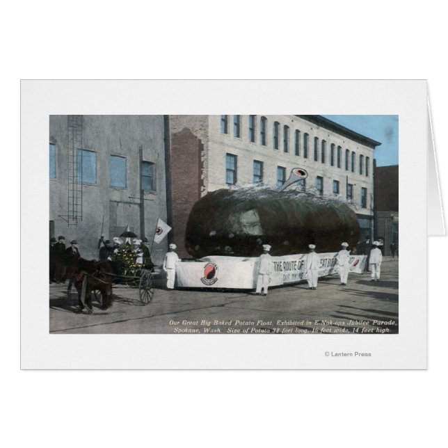 巨大な焼いたポテトのフロートシーン (正面横)