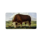 巨大な牛 ラベル (正面)