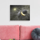 巨大な物体の衝突宇宙 キャンバスプリント (インサイチュ (リビング))