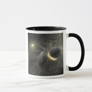 巨大な物体の衝突宇宙 マグカップ