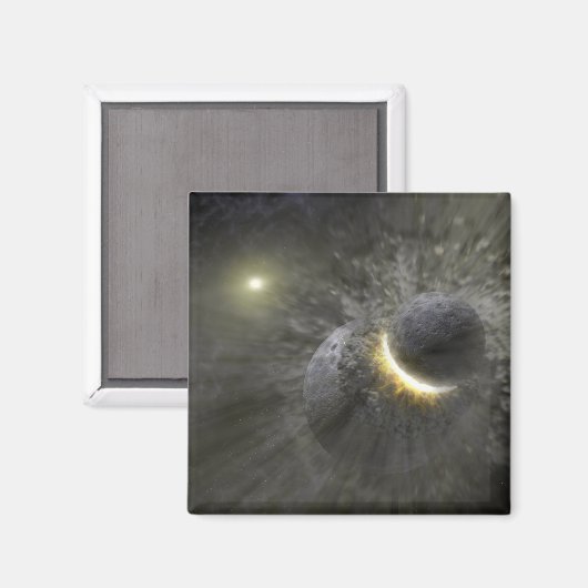 巨大な物体の衝突宇宙 マグネット (正面/裏面)