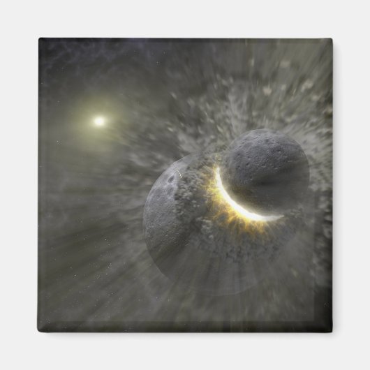 巨大な物体の衝突宇宙 マグネット (正面)