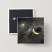 巨大な物体の衝突宇宙 缶バッジ (正面&裏面)