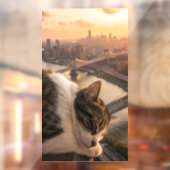 巨大な猫が街全体として眠る ウィンドウサイン (シート2)