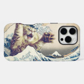 巨大な猫の波 - 神奈川沖浪裏 iPhoneケース (裏面横)