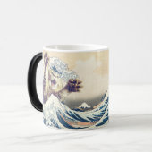巨大な猫の波 – 神奈川素晴らしの波 モーフィングマグカップ (正面左)