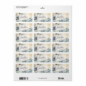 巨大な猫の波 – 神奈川素晴らしの波 ラベル (フルシート)