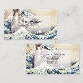 巨大な猫の波 – 神奈川素晴らしの波 名刺 (正面/裏面)